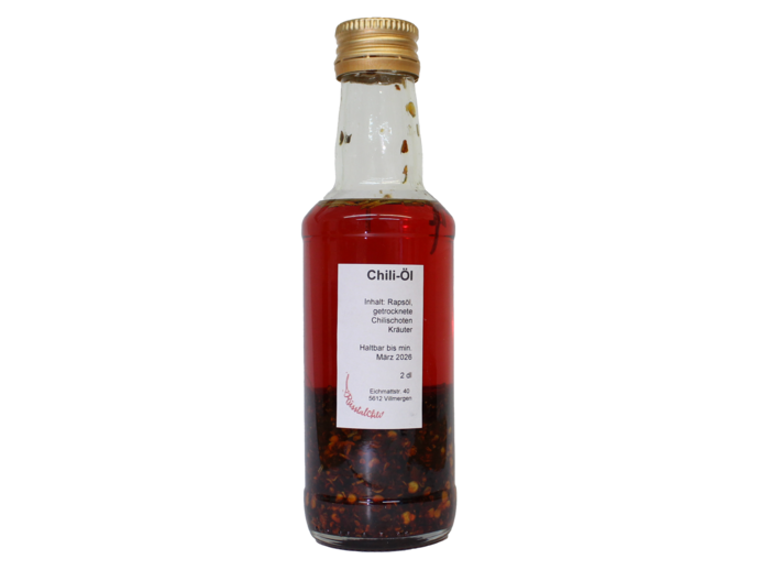 Chili-Öl mit Kräuter